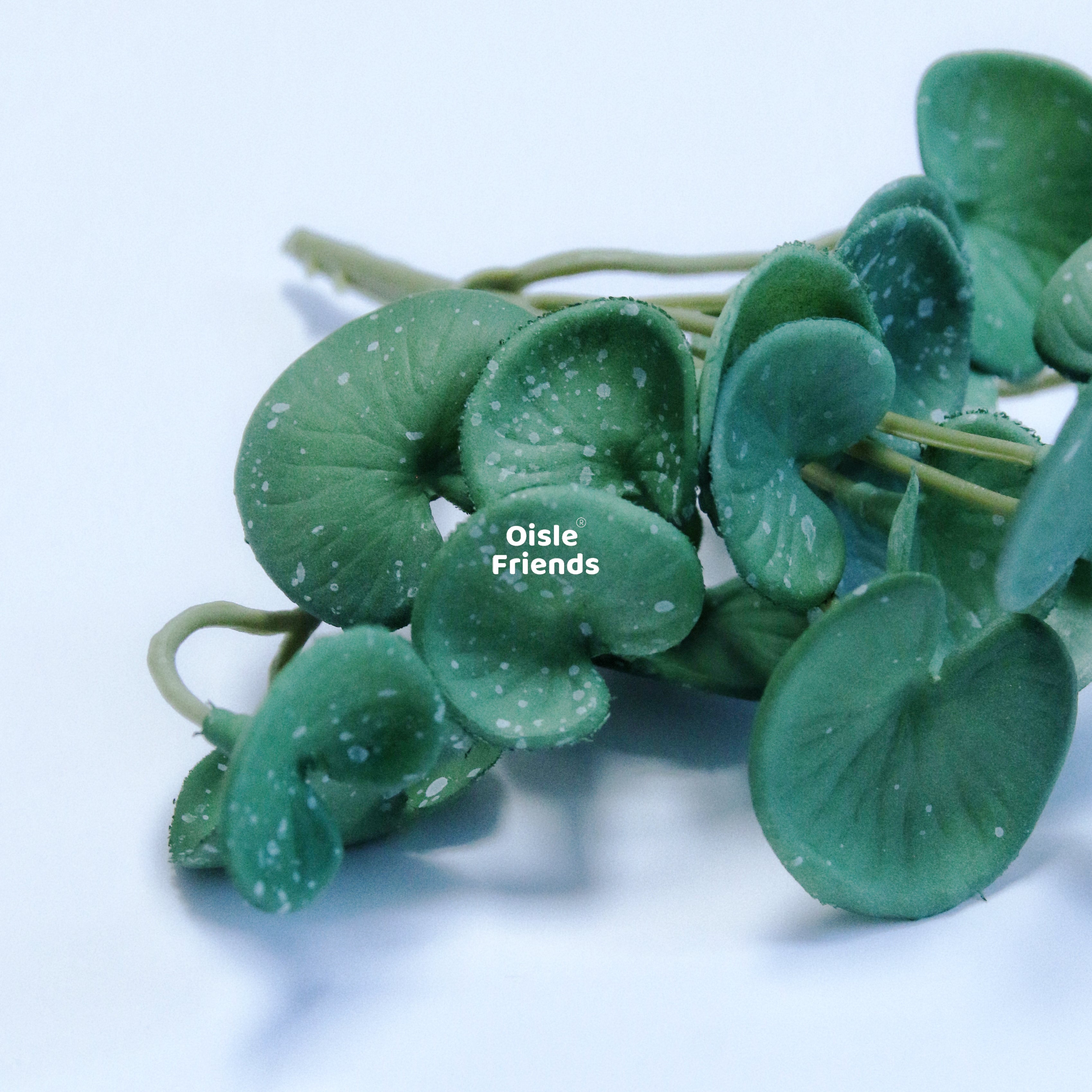 Handmade EVA Simulation Plant Leaves Spotted Faux Foliage Reptile Tank Habitat Decor 17cm